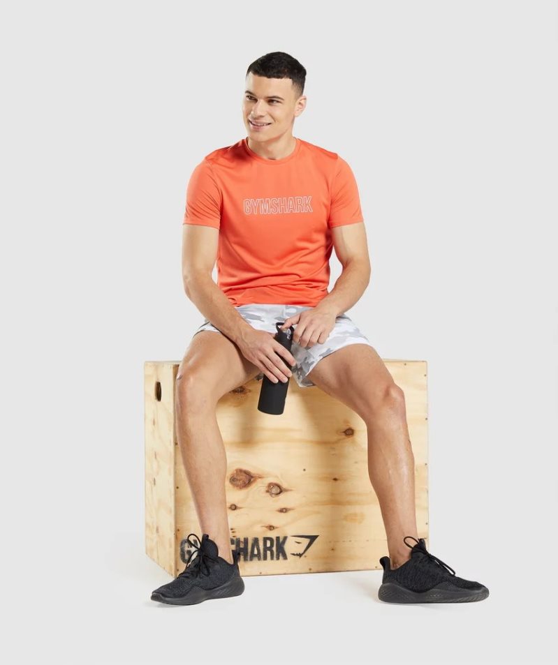 Men's Gymshark Arrival Graphic T-Shirts Orange | CA A87N05